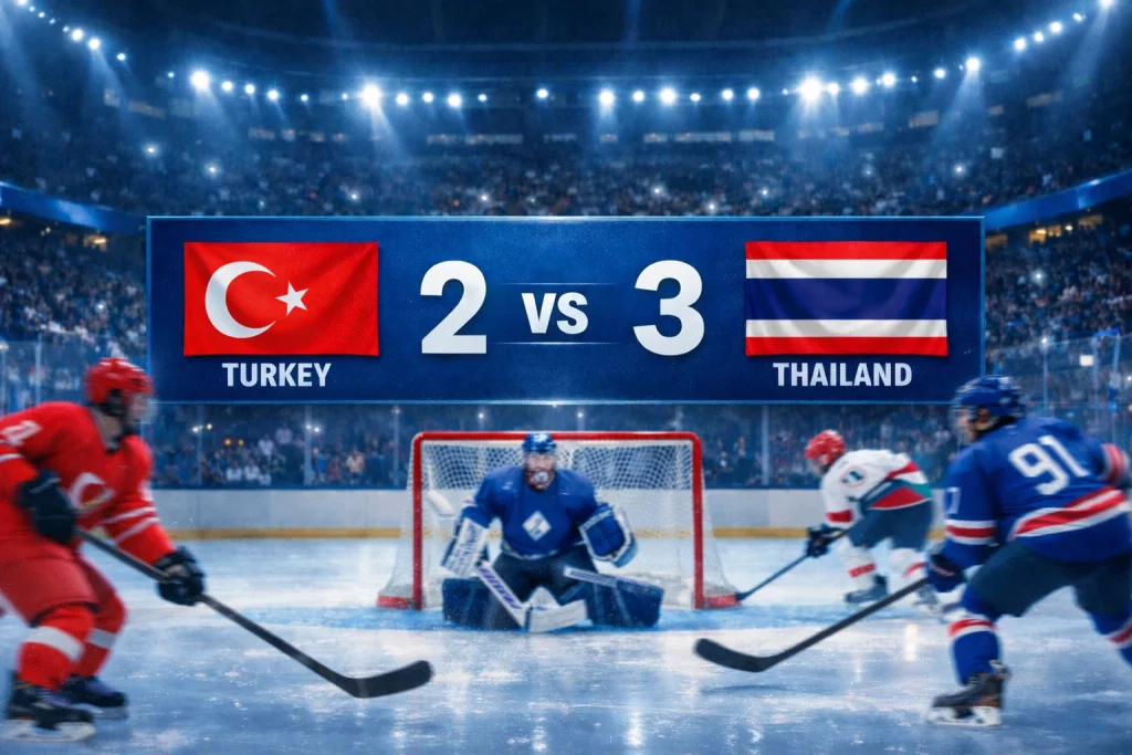 ตุรกีพ่ายไทยหวุดหวิด 2-3 ศึก Ice Hockey Women’s World Championship