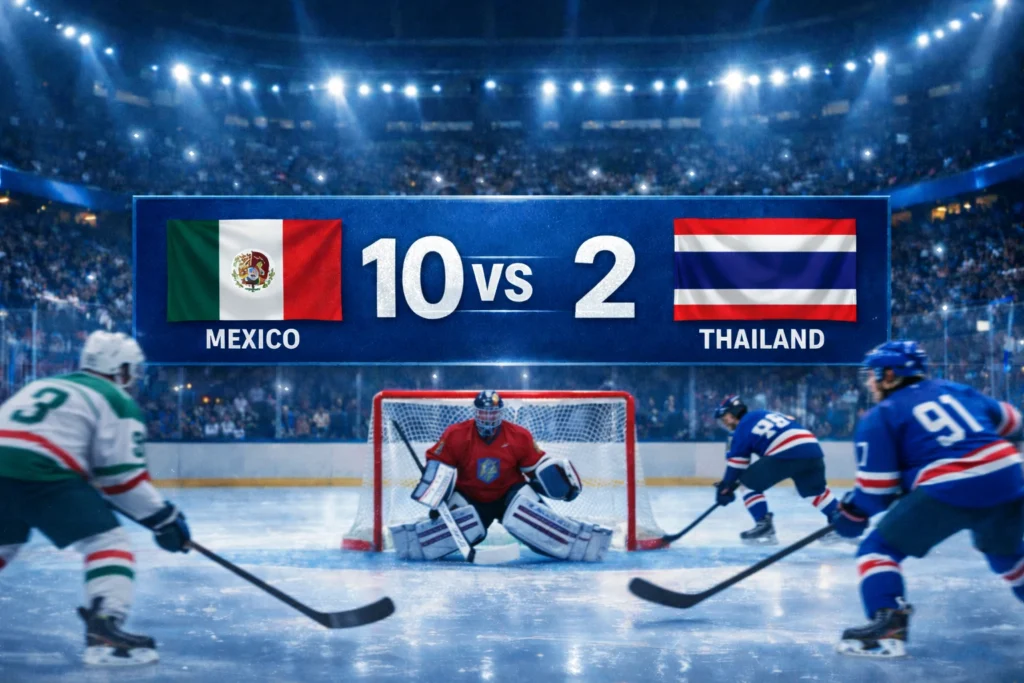 ทีมฮอกกี้น้ำแข็งชายไทย พ่ายเม็กซิโก 2-10 ศึก World Championship 2026 Division III Group A